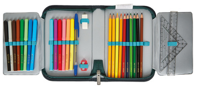 Schüleretui "Green Rex", offen