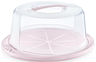 Tortenhaube "ricardo", nordic-pink / transparent
