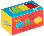 Gomme en plastique brique "BRICKY", set de 4