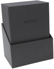 Chemise pour menu "MENU", noir, boîte de 10