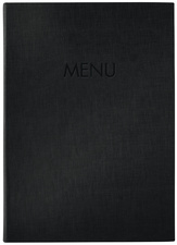 Symbolbild: Speisekarten-Mappe MENU, schwarz