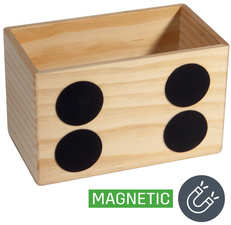 Pot à crayon en bois, vue arrière