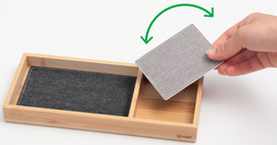 Visuel : présente l'insert bicolore (gris clair / noir)