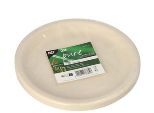 Assiette en résidus agricoles "pure", emballage