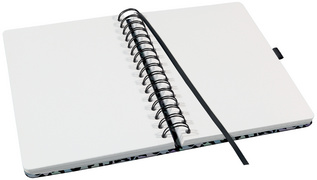 Carnet à spirales Jolie Inspire "Blue Leo Love", ouvert