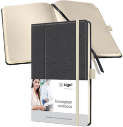 Carnet de notes Conceptum Design Casual, gris / blanc