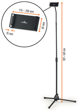 Tablet-Standhalterung TWIST FLOOR, Abmessungen