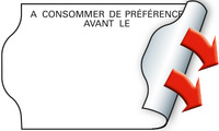 Etiquette pré-imprimée, 32 x 19 mm, "A consommer de préférence avant le ..."