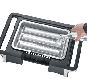 Vue détaillé : barquette en aluminium