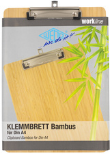 Klemmbrett aus Bambus, im Papierschuber