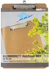 Klemmbrett aus MDF, im Papierschuber