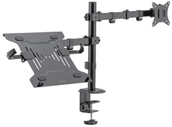 Monitorarm mit Notebookhalterung
