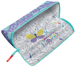Schlamper-Etui XXL FANCY "PASTEL SHINY BUTTERFLY", bemalt
