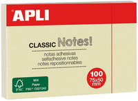 Haftnotizen "CLASSIC Notes!", 75 x 50 mm, gelb