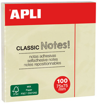 Haftnotizen "CLASSIC Notes!", 75 x 75 mm, gelb