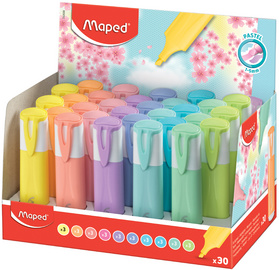 Textmarker FLUO'PEPS PASTEL, 30er Display