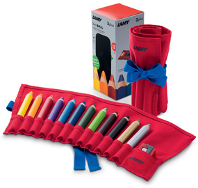 3-in-1 Buntstifte 3plus, 12er Stoffrolle