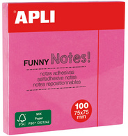 Haftnotizen "FUNNY Notes!", 75 x 75 mm, neonpink