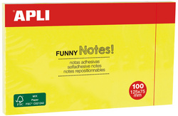 Haftnotizen "FUNNY Notes!", 125 x 75 mm, neongelb