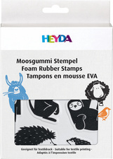Set de tampons en caoutchouc mousse "animaux"