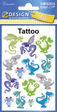 Kinder-Tattoos "Lustige Drachen" (56751)