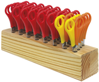 Scherenblock aus Holz, bestückt