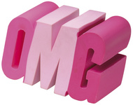Gomme en plastique OMG, rose