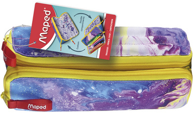 Doppel-Schlamper-Etui XXL FANCY "ROSA MARMOR"