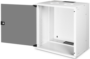 Vue de détail : boîtier mural 19" SOHO PRO, ouvert