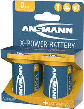 Pile alcaline "X-Power" Mono D, blister de 2