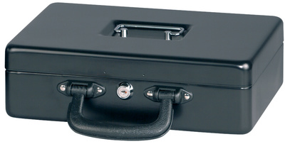 Symbolbild: Geldkassette geschlossen, schwarz