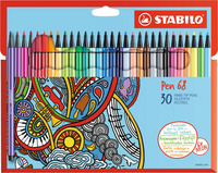 Fasermaler Pen 68, 30er Kartonetui