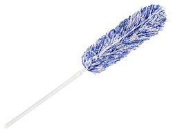 Plumeau microfibres, bleu/blanc