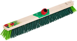 Balai en bois "Coccinelle", brosse en PET/PVC, largeur : 600 mm