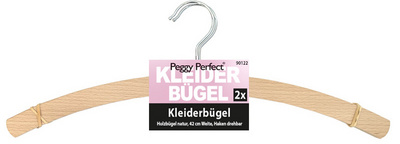 Holz-Kleiderbügel ohne Steg, 2er Pack