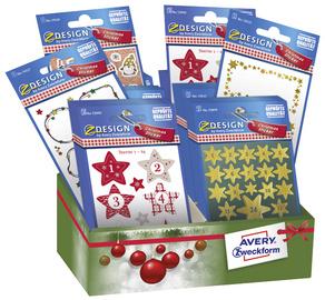 Weihnachts-Sticker Sortiment "Adventskalender"
