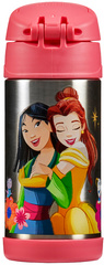 Isolier-Trinkflasche FUNTAINER, Disney Princesses, Rückseite