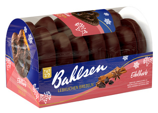 Bretzels en pain d'épices, chocolat noir