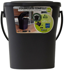 Poubelle à compost, anthracite