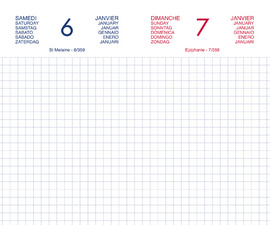 Agenda journalier Chantier, grille