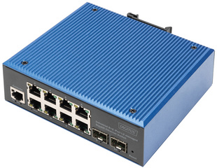  Industrial Gigabit Ethernet Switch, 8+2 Ports, L2 managed