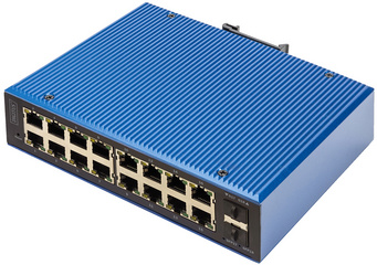  Industrial Gigabit Ethernet Switch, 16+2 Ports, L2 managed