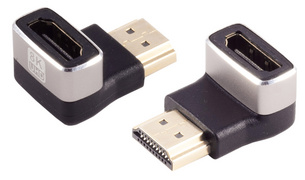 Adapteur HDMI-A 2.1, mâle-mâle, coudé à 90 degrés vers le bas