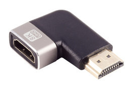 Adapteur HDMI-A 2.1, mâle-mâle, coudé à 90 degrés vers la gauche