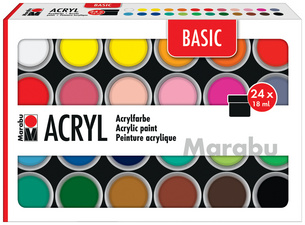 Acrylfarben-Set BASIC, 24 x 18 ml