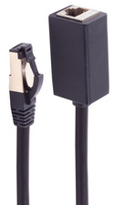 Patchkabelverlängerung Kat. 8.1, RJ-45 Stecker - Kupplung