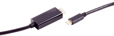 USB 3.1 - HDMI Adapterkabel, HDMI-A Stecker - USB-C Stecker, schwarz