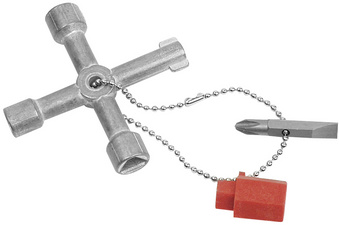 Mini-Kreuzschlüssel mit Kette
