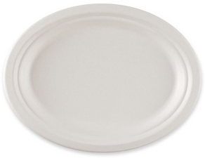 Zuckerrohr-Teller, oval