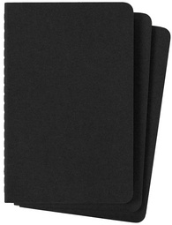 Cahier, noir, pack de 3